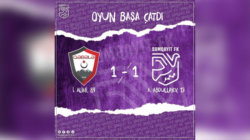 “Qəbələ” - “Sumqayıt” qarşılaşması bərabərliklə başa çatıb