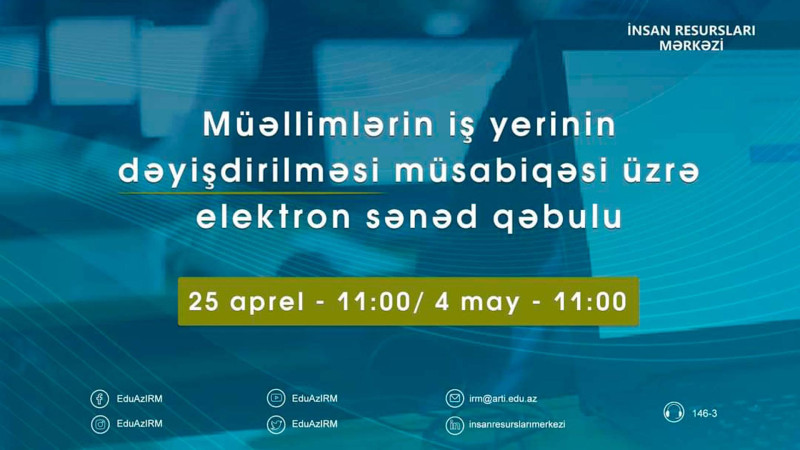 Sumqayıtda çalışan müəllimlərin nəzərinə: yerdəyişmə müsabiqəsi başlayıb