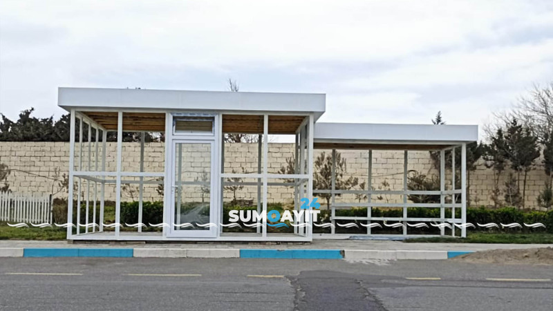 Sumqayıt-Novxanı yolunda sakinlərin rahatlığı üçün yeni dayanacaq qoyulur