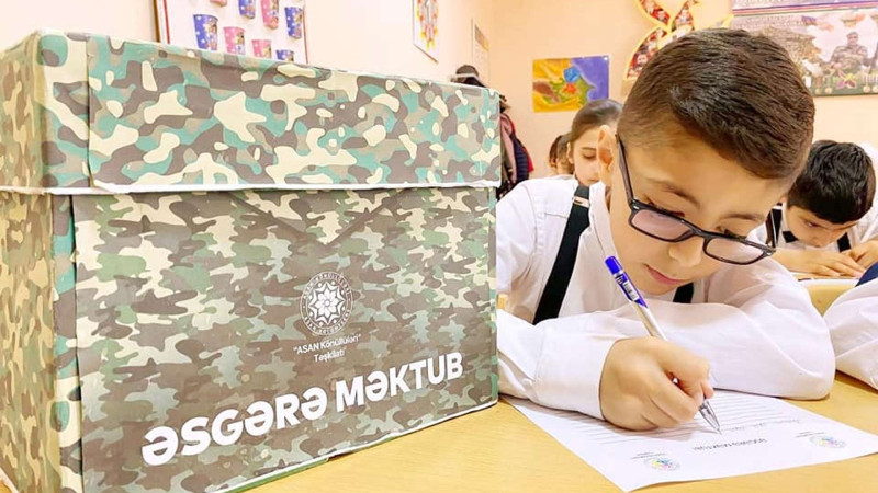 4-cü sinif şagirdləri igid əsgərlərimizə məktub yazıblar