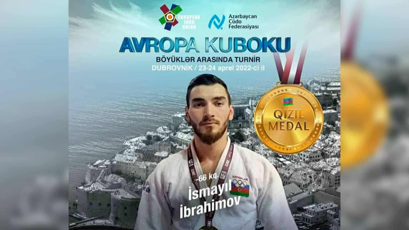 Sumqayıtlı cüdoçu Avropa kubokunun qızıl medalına sahib olub