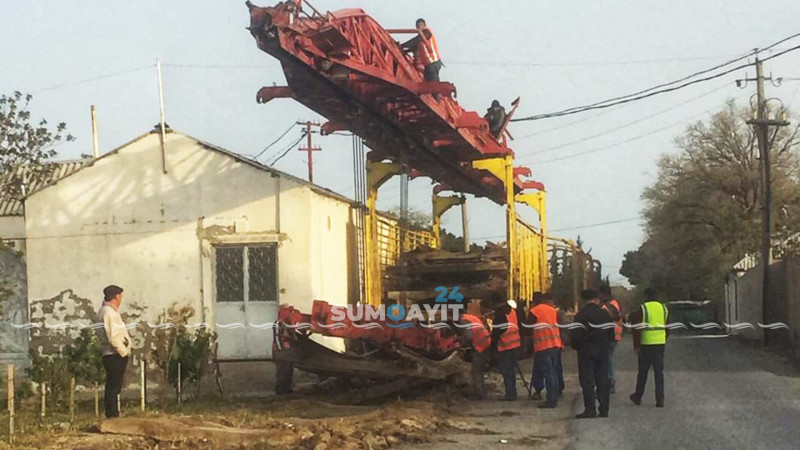 Dəmiryol xətlərində yenilənmə prosesi aparılır