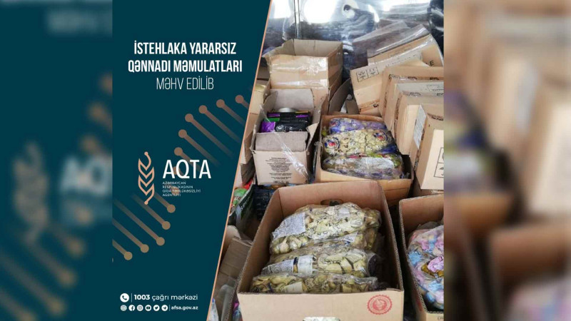 İsehlaka yararsız qənnadı məmulatları utilizasiya edilib