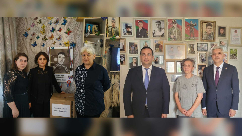 Vətən muharibəsi şəhidlərinin ailələri ziyarət olunub