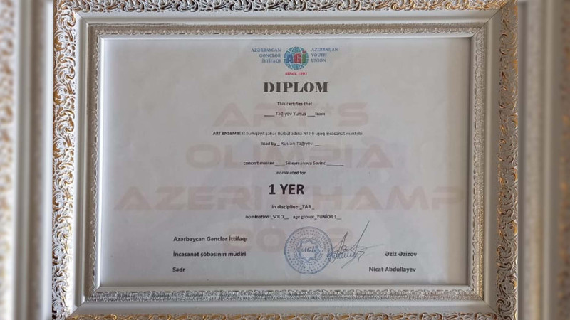 Kiçik tarzən və fortepianoçumuz Olimpiadanın qalibi olublar