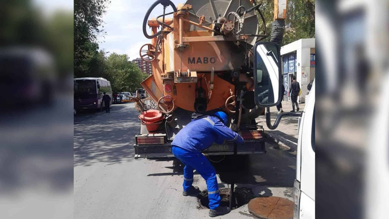 Sumqayıtda kanalizasiya quyuları təmizlənib