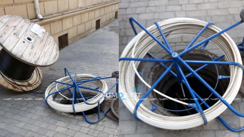 Şəhər ərazisində internet kabelləri yenilənir