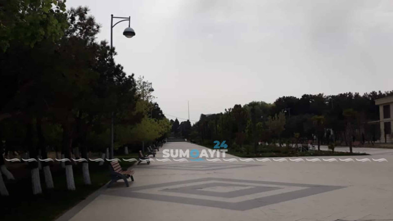Nəsimi parkı işıqlandırılıb