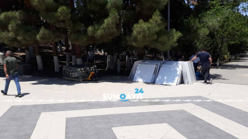 Nəsimi parkında sərgi-satış yarmarkasına hazırlıq başlayıb