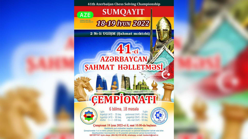 Uzun fasilədən sonra şahmat həlletməsi üzrə ölkə çempionatı keçiriləcək