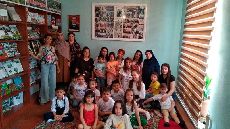 Uşaqlar üçün İlk dəfə kitabxanada adlı ekskursiya təşkil olunub