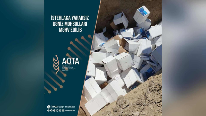 3 tondan çox dəniz məhsullu məhv edilib