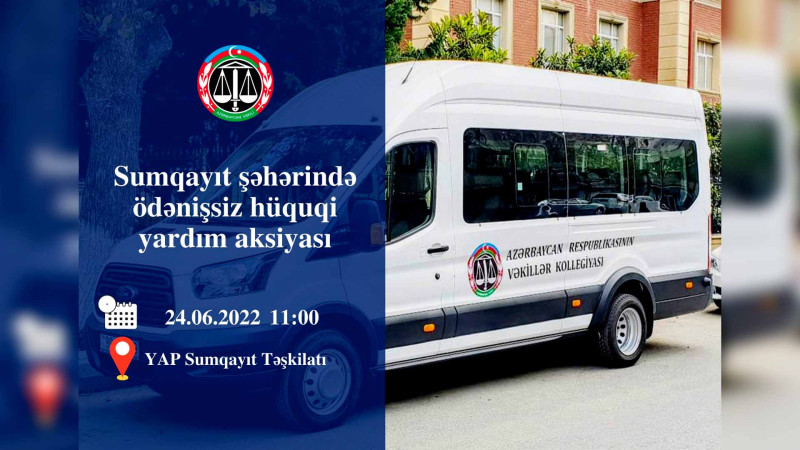 Hüquqi yardıma ehtiyacı olan bəzi sakinlərə ödənişsiz xidmət göstəriləcək