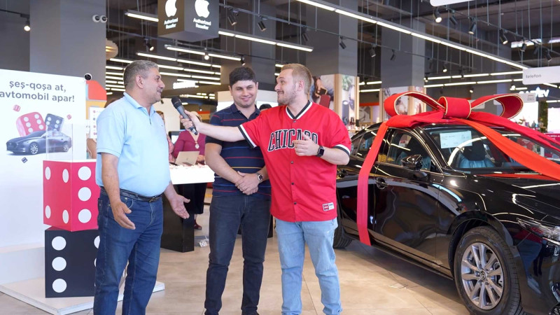 Sumqayıtlı hərbçi bəxtini sınadı və “Mazda 3” avtomobilinin sahibi oldu