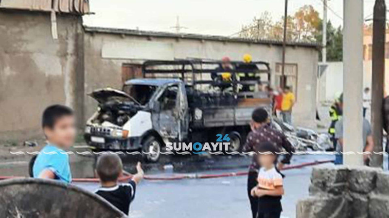 Sumqayıtda “Qazel” qəflətən alışıb