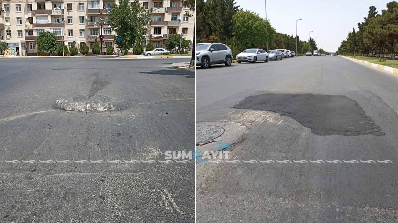 Bakı küçəsində yenidən çökəkliklər yaranıb