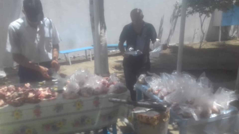 Bayram münasibətilə daha bir qurumda qurbanlıq heyvanlar kəsilib
