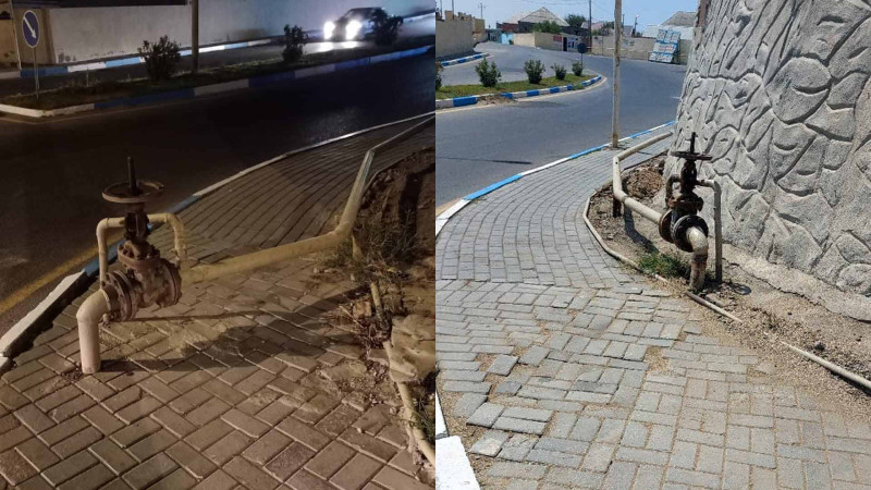 Piyadalar üçün maneə yaradan qaz siyirtməsi problemi aradan qaldırılıb
