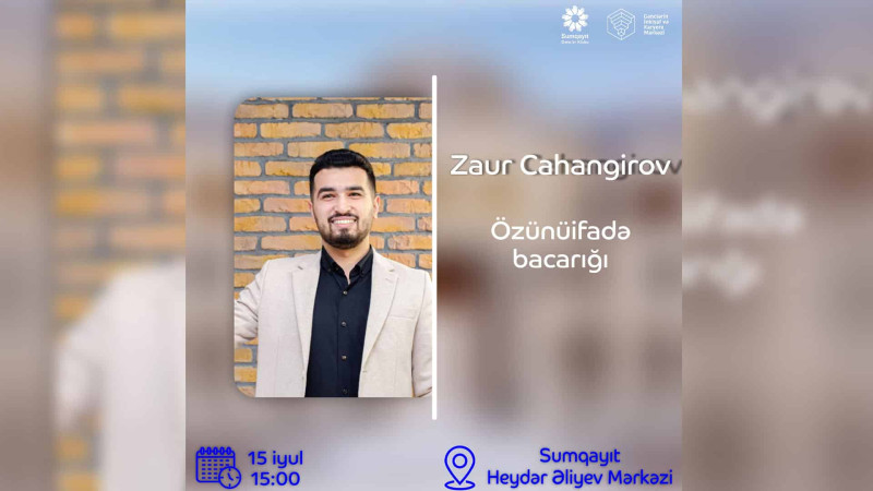 Sumqayıt sakinləri üçün Özünüifadə bacarığı mövzusunda təlim keçiriləcək