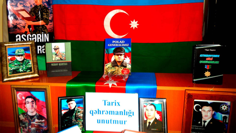 Tarix qəhrəmanlığı unutmur adlı guşə yaradılıb
