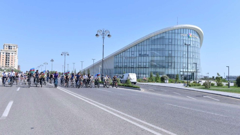 70-dən çox velosipedçi yürüşdə iştirak edib