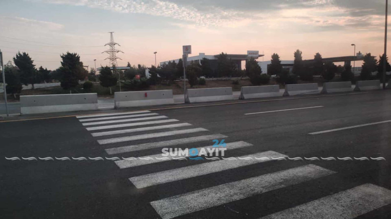 Sumqayıt yolunda maraqlı piyada keçidi