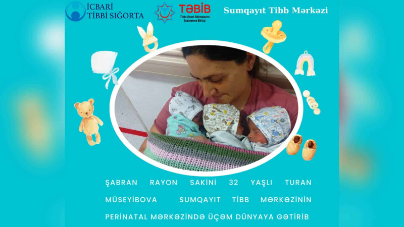 Sumqayıtda üçəm dünyaya gəlib