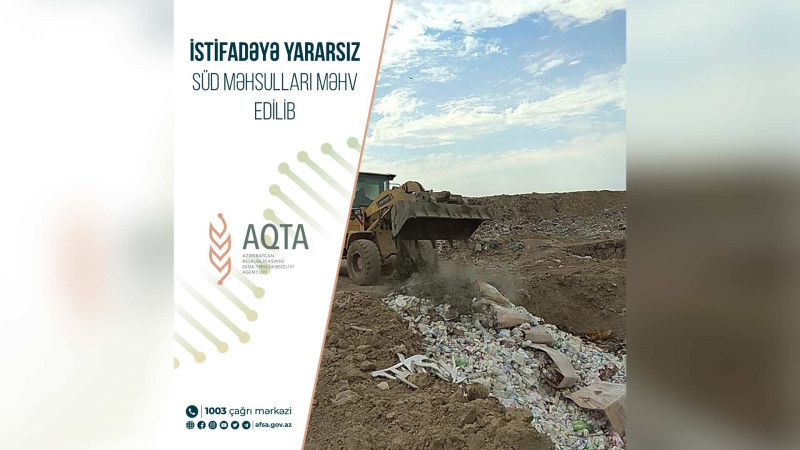 Poliqonda 11 tona yaxın məhsul məhv edilib