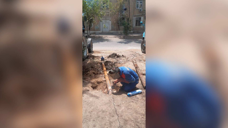 17-ci məhəllədə su borusu təmir edilib