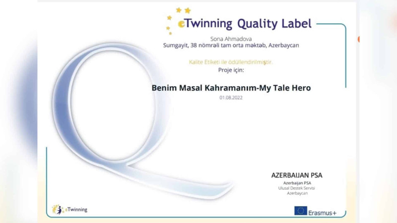 38 nömrəli məktəbin müəllimi xüsusi nişana layiq görülüb