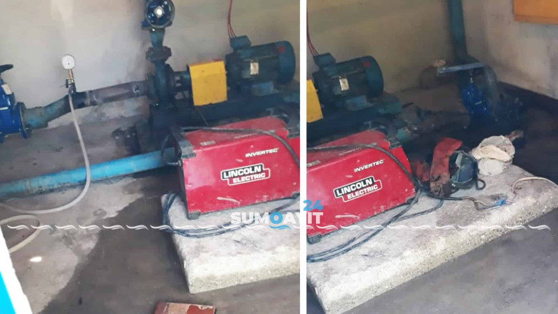 Yaşayış binasını su ilə təmin edən mühərrik sıradan çıxıb