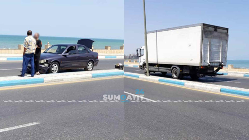 Corat yolunda yük maşını ilə minik avtomobili toqquşub