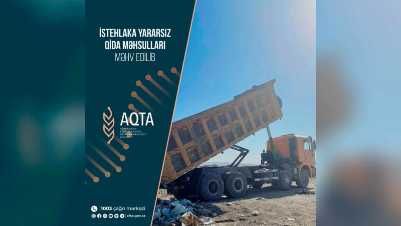 4 tondan artıq süd məhsullarının xammal və qatqıları utlizasiya edilib