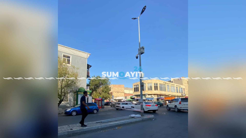 Nizami küçəsində işıq dirəkləri təmir olunub