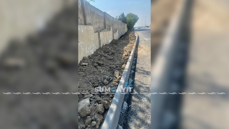 H.Z. Tağıyev qəsəbəsi: genişləndirilmiş yolun kənarında yeni səkilər tikilir