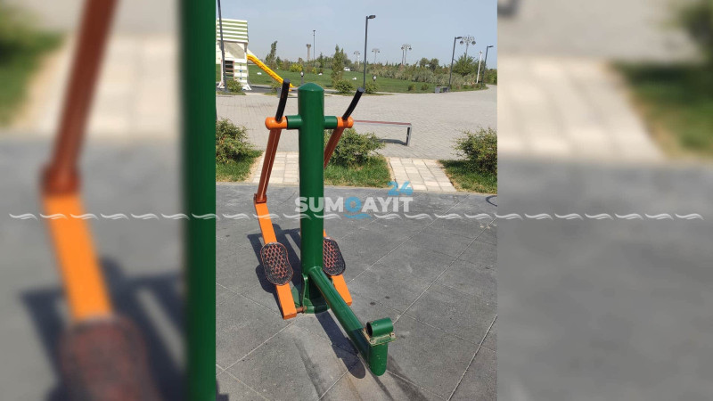 Yeni “ASAN xidmət”in önündəki idman qurğuları artıq “sökülür”
