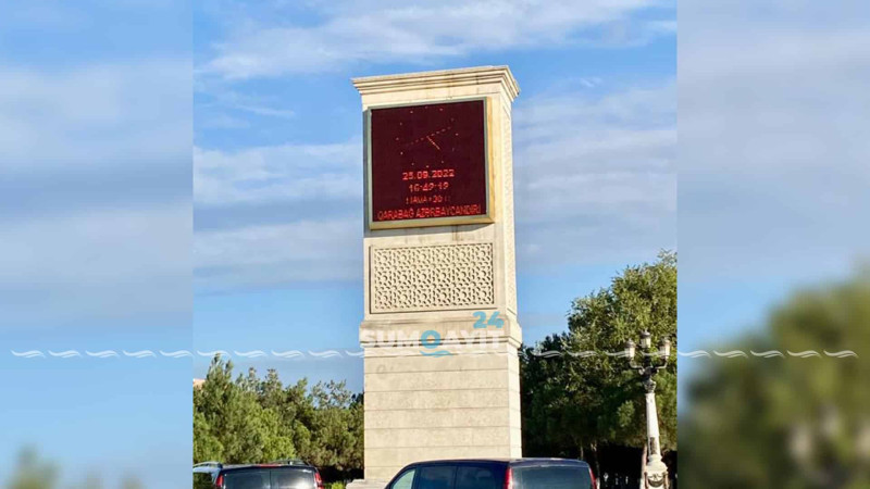 Heydər parkındakı saat qülləsi təmir olunub