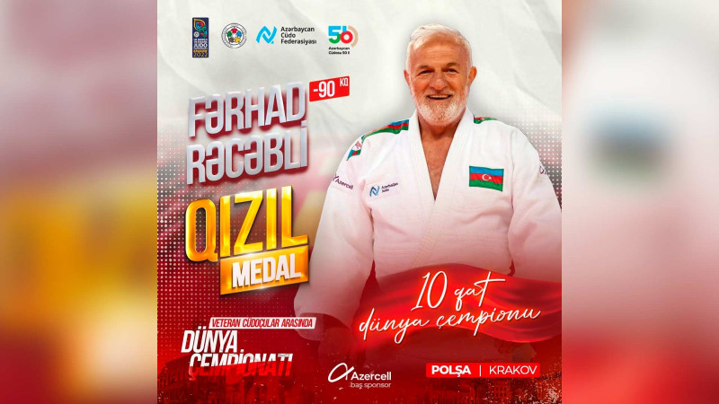Dünya çempionatında möhtəşəm performans nümayiş etdirən Fərhad Rəcəbli 10-cu qızıl medalını qazandı