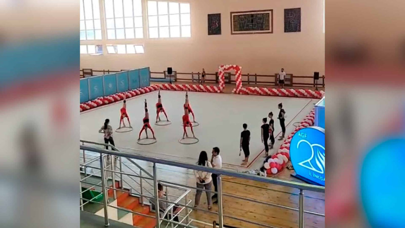 Sumqayıtda bədii gimnastika üzrə yığmamızın çıxışları baş tutub