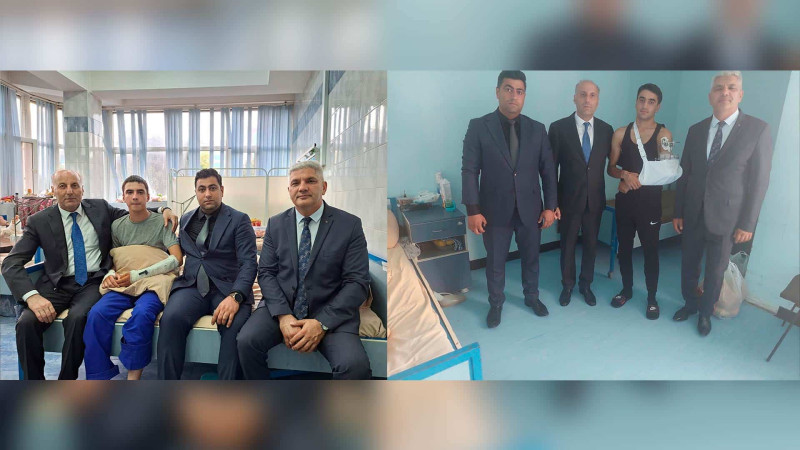 Sumqayıtdan olan yaralı hərbçilər ziyarət ediliblər