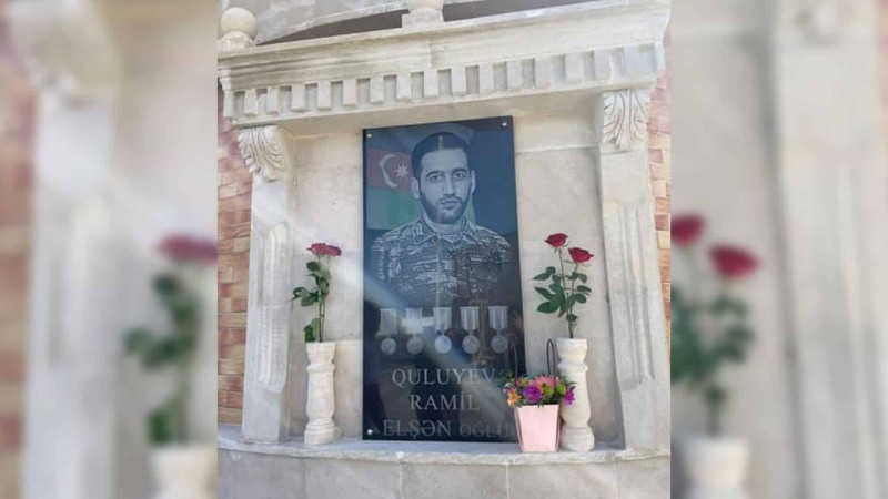 Sumqayıtda şəhid Ramil Quliyevin xatirəsi əbədiləşdirilib