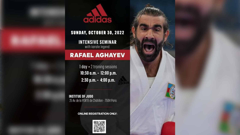 Karateçimiz Rafael Ağayevin Fransada seminarı baş tutacaq