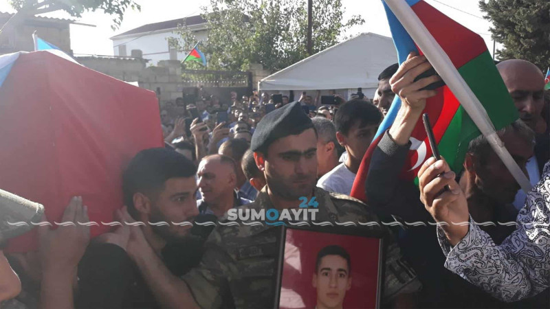 Şəhid Hüseyn Nəcəfzadə ilə vida mərasimi keçirilir