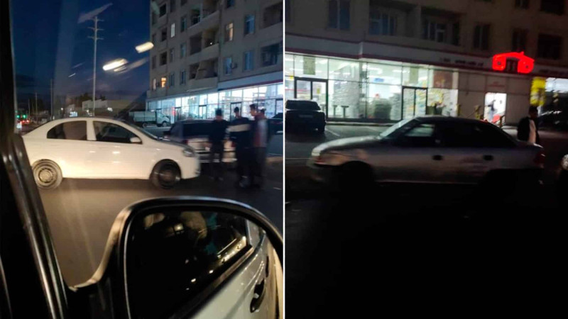 Saray qəsəbəsində iki avtomobil toqquşub
