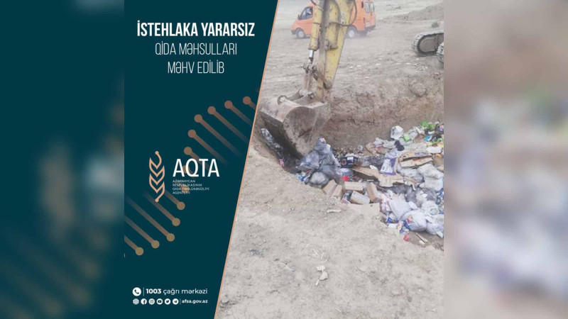 Sumqayıt poliqonunda 2 tondan çox məhsul məhv edilib