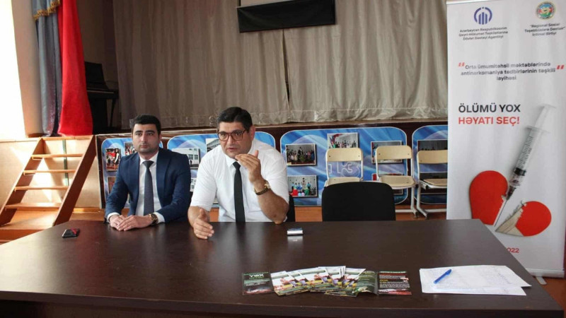 Məktəblilərə antinarkomaniya ilə bağlı seminar keçirilib