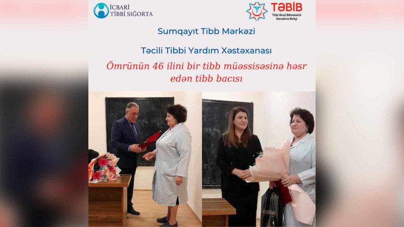46 ilini bir xəstəxanaya həsr edən tibb bacısı təltif olunub