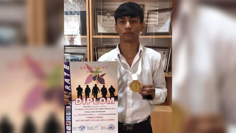 Sumqayıtlı məktəbli karate üzrə yarışda birinci yerə layiq görülüb