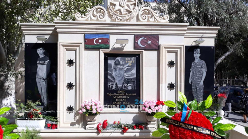 Şəhid leytenant Ruslan Məmmədovun xatirə guşəsinin açılışı olub