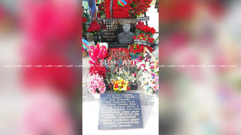 Şəhid Elnur Səmədovun qırx mərasimi keçirilir